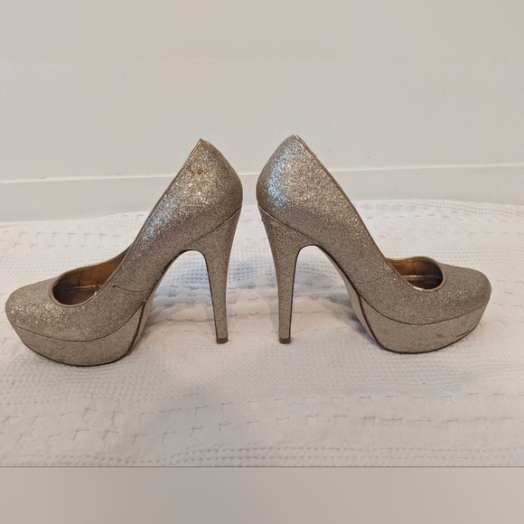 Gold Sparkle Heels - Picture 2 of 2